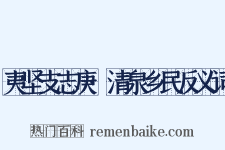 夷坚支志庚·清泉乡民反义词是什么意思的图片